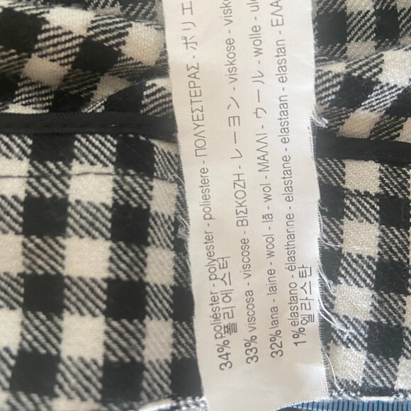 Zara Woven Gingham Check Asymmetric Hem Skirt - Size XL - Picture 12 of 13